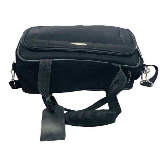 Samsonite Bags Samsonite Black Vinyl Travel Bag Euc Poshmark